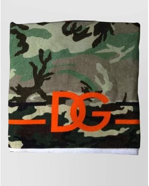 Dolce & Gabbana Printed Cotton Scarf - Green