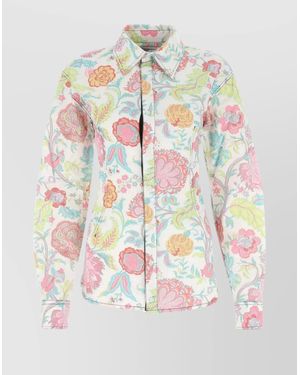 Marine Serre Floral-Print Shirt - White