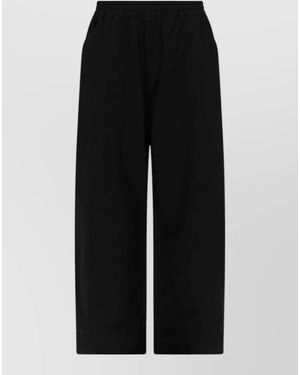 YMC Wide Leg Trousers Featuring Back Pocket - Black
