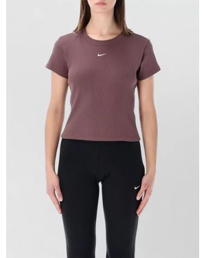 Nike Ribbed Slim-Fit Short-Sleeve T-Shirt - Purple