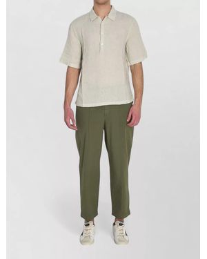 Barena Linen Short-Sleeve Regular-Fit Shirt - Natural