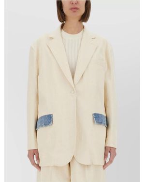 Moschino Relaxed-Fit Blazer - Natural