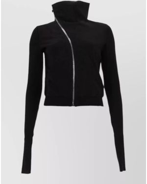 Rick Owens Mountain High Collar Long Sleeve Jacket - Black