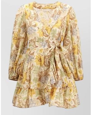 Zimmermann Cotton Mini Dress - Metallic