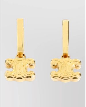 Celine Chunky Brass Earrings - Metallic