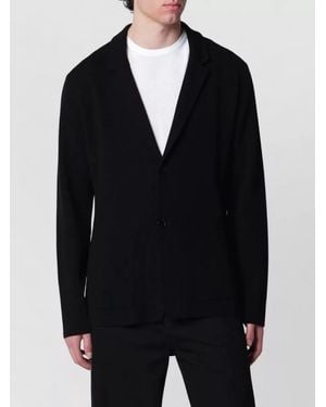 Roberto Collina Long Coat Front Pockets Notched Lapel - Blue