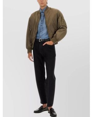 Saint Laurent Water-Repellent Oversized Bomber Jacket - Multicolour