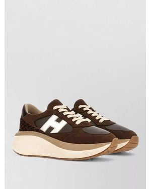 Hogan Maxi Active Lace Up Leather Sneakers - Multicolor