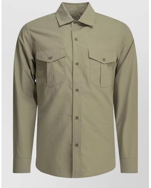A.P.C. Warren Casual Shirt Buttoned Cuffs Pockets - Green