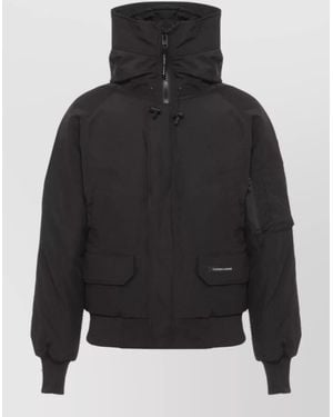 Canada Goose Quilted Hooded Bomber Jacket - Black