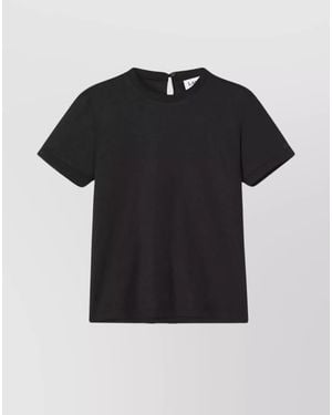 Lanvin Cotton Knot Detail Short Sleeve T-Shirt - Black