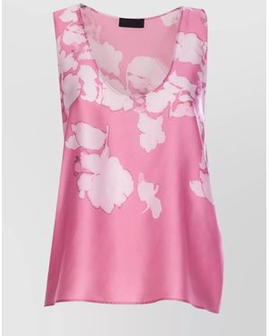 Liu Jo Sleeveless V Neck Top - Pink