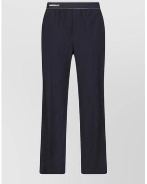 CASABLANCA Virgin Wool Straight-Leg Sports Trousers - Blue