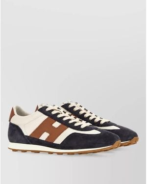 Hogan Leather Low Top Lace-Up Shoes - Multicolor