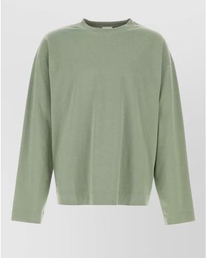 Dries Van Noten Hegland Cotton Knit Long Sleeve Top - Green