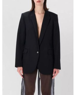 Frankie Shop Amelia Structured Tailoring Blazer Jacket - Blue
