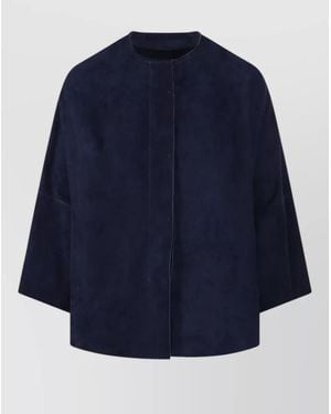 Salvatore Santoro Shearling Cape - Blue