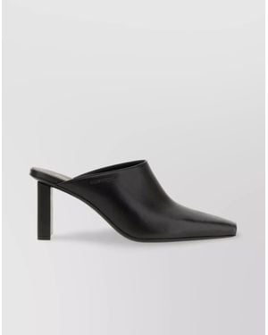 Courreges Leather Mules - Black