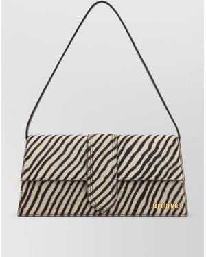 Jacquemus Le Bambino Long Calf Hair Clutch Bag - White