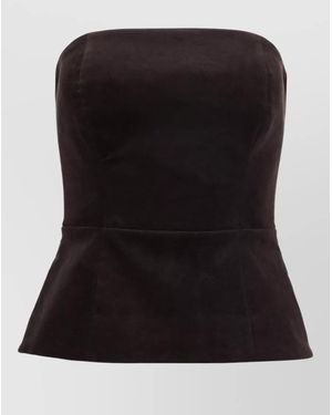 P.A.R.O.S.H. Cotton Bustier Top - Black