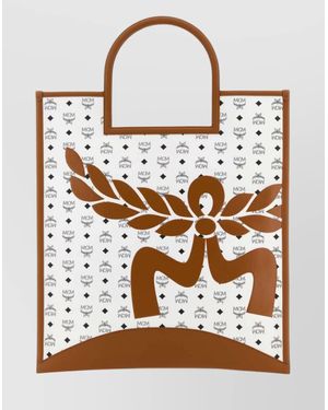 MCM Xl Aren Leather Shopping Bag - Brown