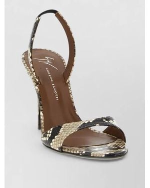 Giuseppe Zanotti Clandestino Patagonia Slingback Snake Print Sandals - Metallic