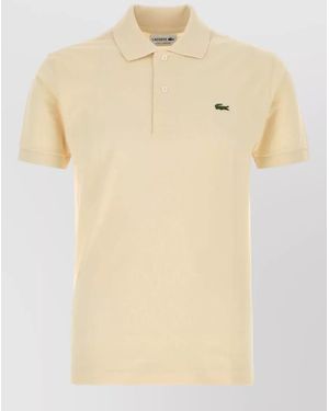 Lacoste Piquet Shirt Polo Collar Regular Fit - Natural