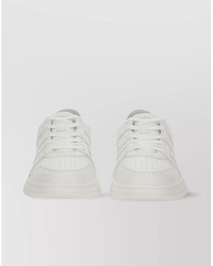 HUGO Perforated Round Toe Rubber Sole Sneaker - White