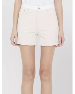 Stella McCartney Cotton Shorts With Belt Loops And Pockets - White
