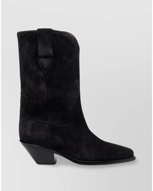 Isabel Marant Suede Western Boots - Black