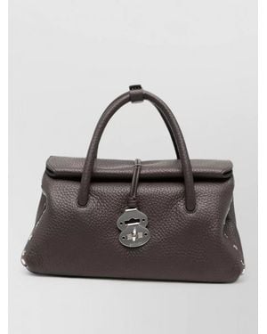 Zanellato Leather Stud-Embellished Shoulder Bag - Multicolour
