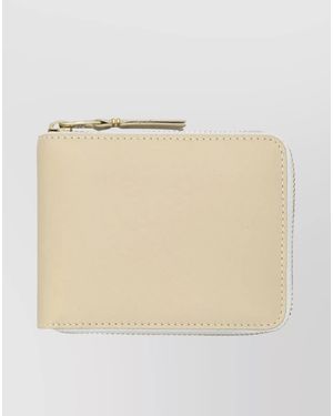 Comme des Garçons Leather Zip Around Wallet - Natural