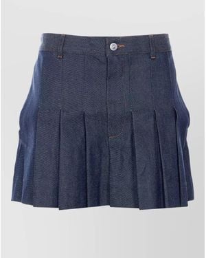 A.P.C. Pleated Mini Skirt - Blue