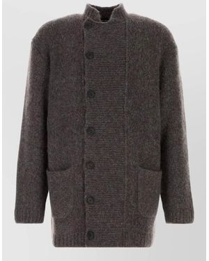 Giorgio Armani Cashmere Silk Cardigan - Gray