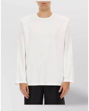 Helmut Lang Regular-Fit Logo-Print T-Shirt - White