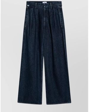 Citizens of Humanity Pleated Wide-Leg Jeans - Blue