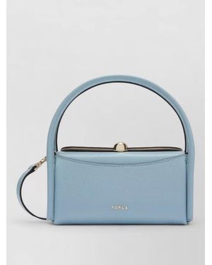 Furla Mini Bag Detachable Strap Silk Top Handle - Blue