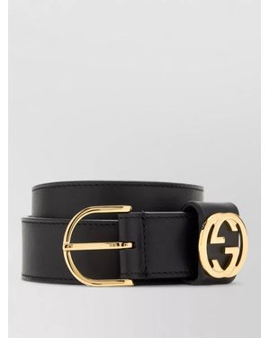 Gucci Adjustable Leather Belt Thirty Millimeters - Black