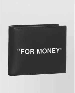 Off-White c/o Virgil Abloh Money' Signature Quote Bifold Wallet - Black
