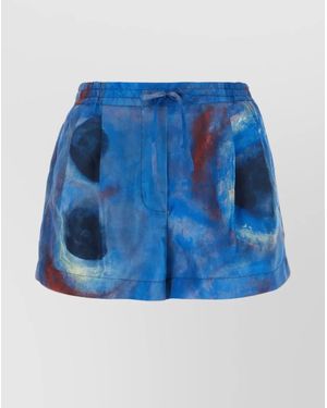 Marni Silk Short Shorts - Blue