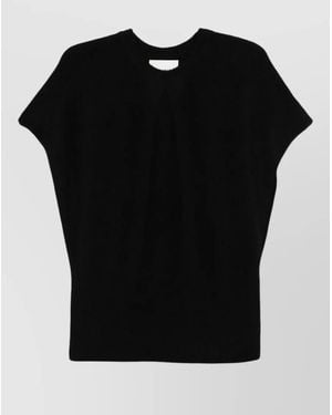 Lisa Yang Annelie Crew Neck Sweater Short Sleeves - Black