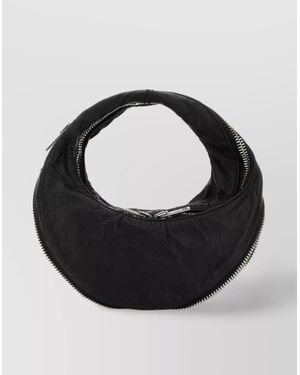 Alexander Wang Circular Leather Twist Handbag - Black