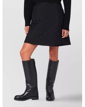 Jil Sander A-Line Knee-Length Quilted Skirt - Black