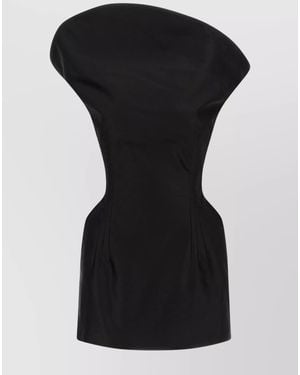 Magda Butrym Cotton Mini Dress - Black