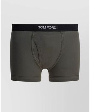Tom Ford Stretch Cotton Boxer Briefs - Black