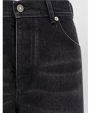 Fendi Denim Straight-Leg Jeans - Black