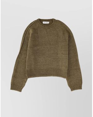Our Legacy Textured Knit Crew Neck Sweater - Green