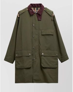 Barbour Paul Smith Hooded Casual Parka Jacket - Green