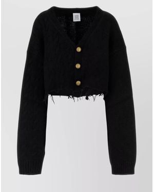 Vetements Alpaca-Blend Cardigan - Black