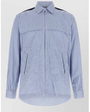 Junya Watanabe Denim Panel Shirt Jacket Button Cuffs - Blue